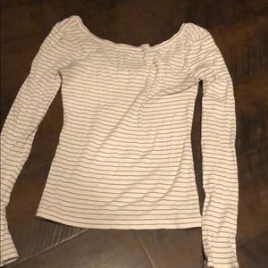 Stripped white and blue long sleeve